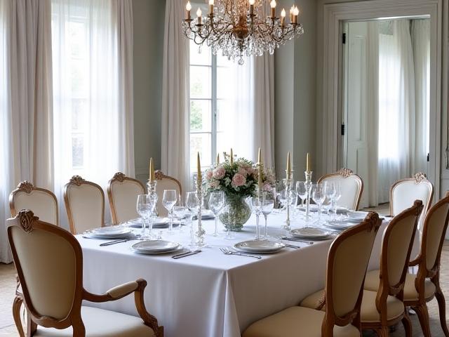 Gustavian dining room setting
